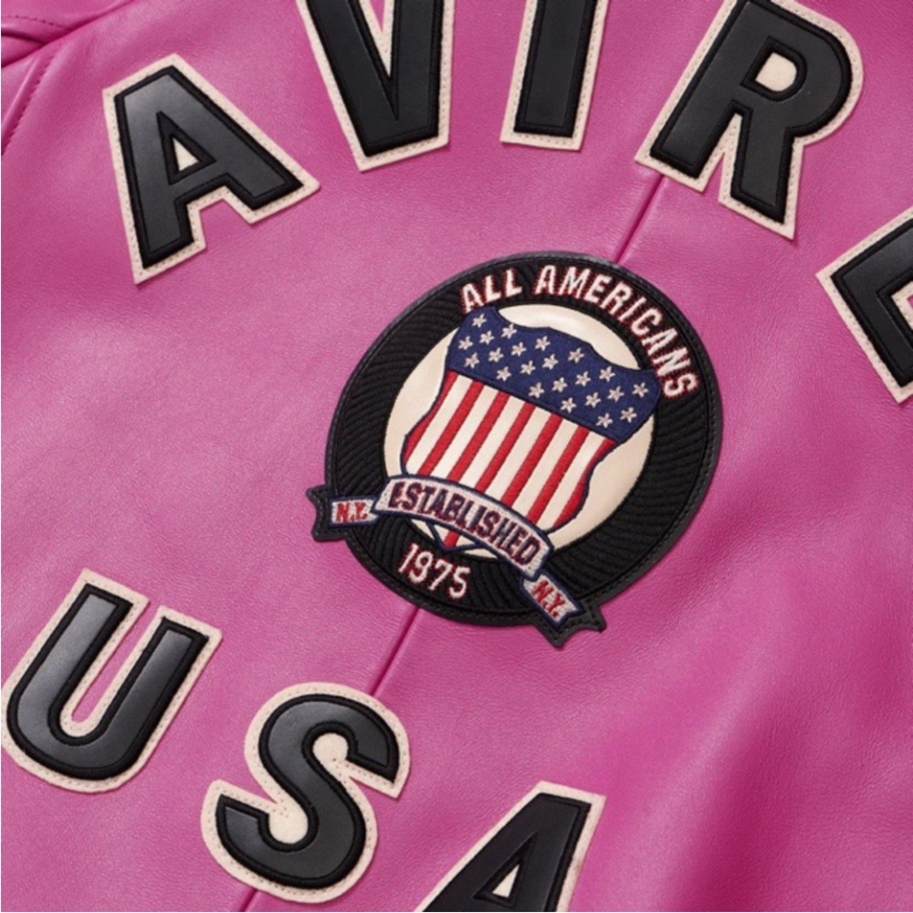 SOLD!! Avirex Cropped Icon Jacket (Fuchsia) - Picture 6 of 6
